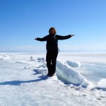 auf dem zugefrorenen Baikalsee