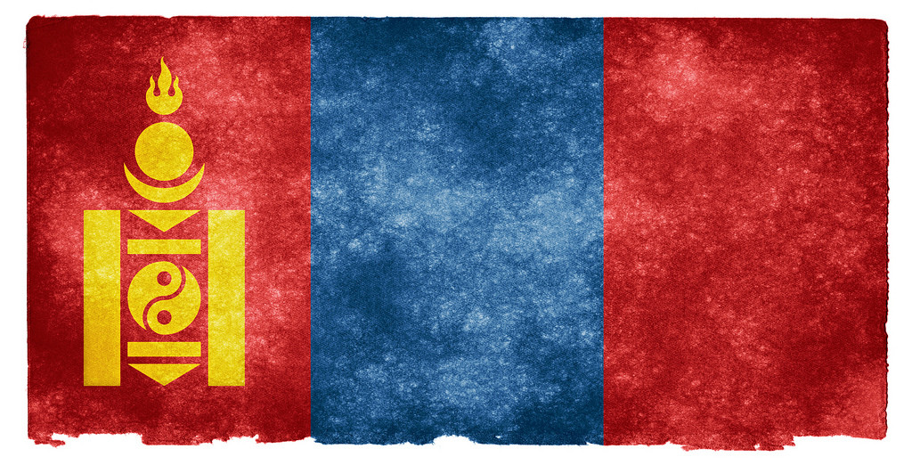 Mongolische Flagge gefilzt