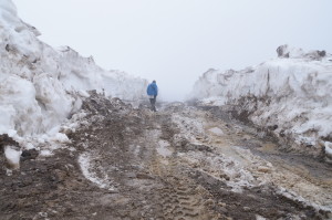 Meter hoher Schnee